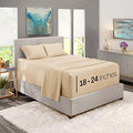 Nestl King Bed Sheet Set - Beige Cream - 4-Piece Extra Deep Pocket
