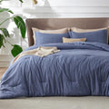 Bedsure Infinity Blue Cal King Comforter Set, Cationic Dyed Bed Set