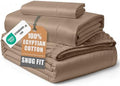 LANE LINEN Sheets Twin Size Bed Set 100% Egyptian Cotton Sateen