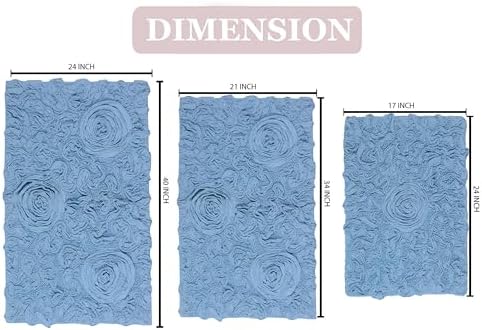 Home Weavers Modesto Collection 100% Cotton Tufted Bath Rugs, Extra
