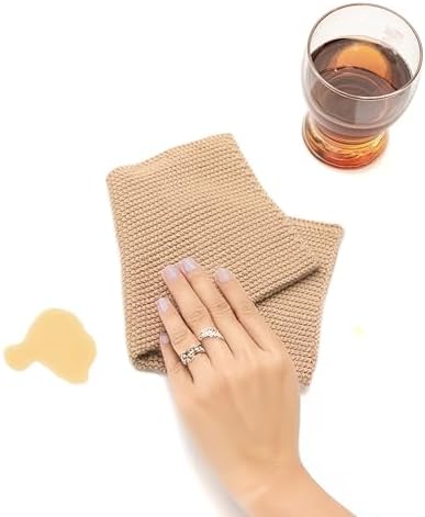 100% Cotton Knitted Dish Cloth, Ultra Soft Absorbent Quick Drying, 10
