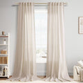 Nanspring Extra Long Linen Curtains 40x120 Inch for Living Room Cream