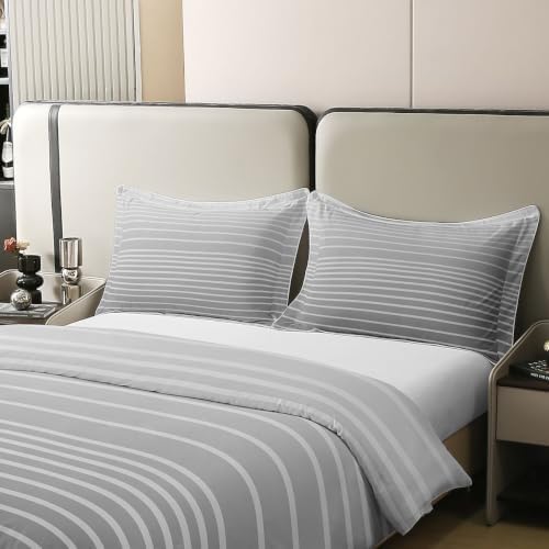 Feelyou Gradient Stripes Duvet Cover 100% Cotton King Size