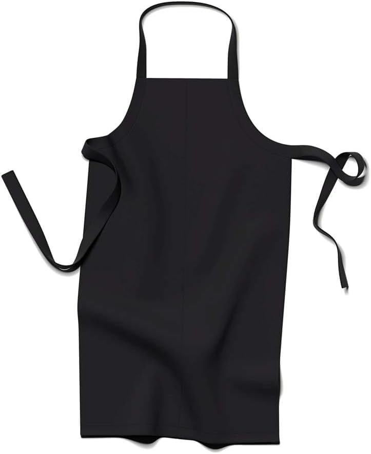 BaHoki Essentials Adjustable Black Aprons - 12 Pack Water-Resistant