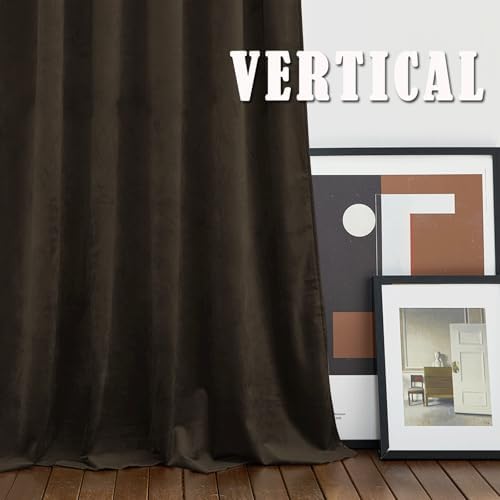 RYB HOME Velvet Shower Curtains 72 inches for Bathroom & Bedroom