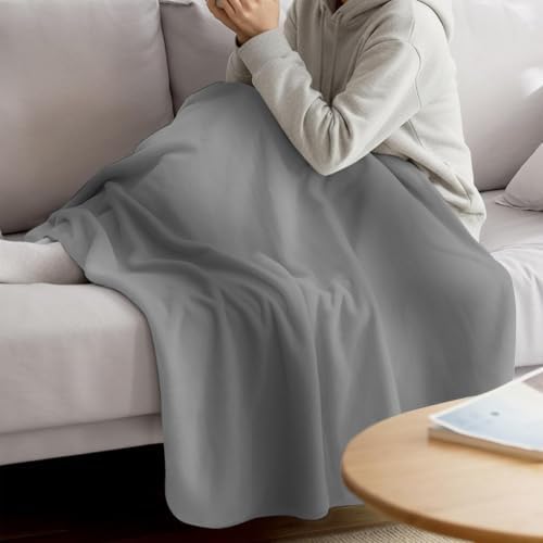 Throw Blanket Gray Gradient Texture Soft Cozy Flannel Fleece Blanket