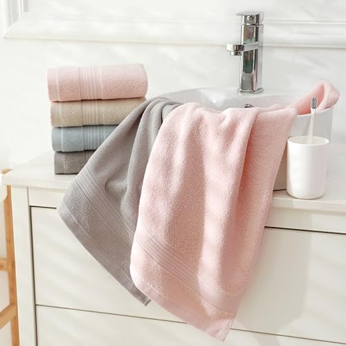 Solid Striped Hand Towel Set 13" x 29" Cotton Soft Absorbent Towels