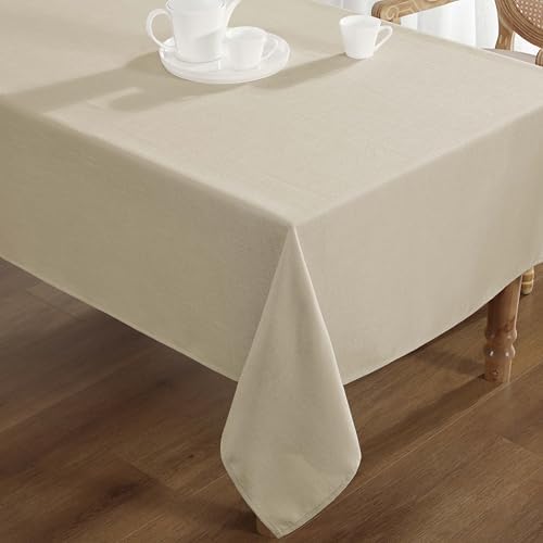 Laura Ashley Esme Decorative Tablecloth, 60" x 120", Taupe