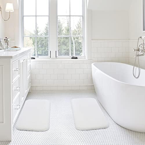 VANZAVANZU Bathroom Rug Set - 2 Piece Non-Slip Extra Soft Absorbent