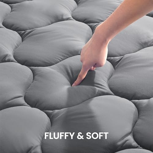 SLEEP ZONE Cooling Mattress Topper Queen, Extra Thick Mattress Pad