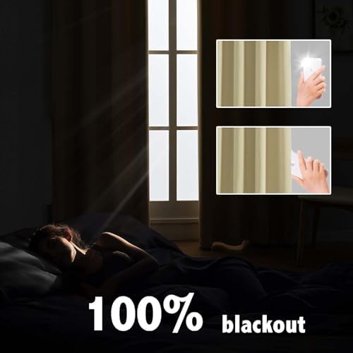 Anytime 100% Blackout Curtain 2 Panels Set,Thermal Insulated Window