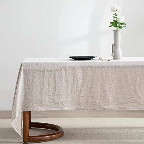 EVERLY 100% Pure Linen Rectangle Tablecloths 108Lx60WInch for