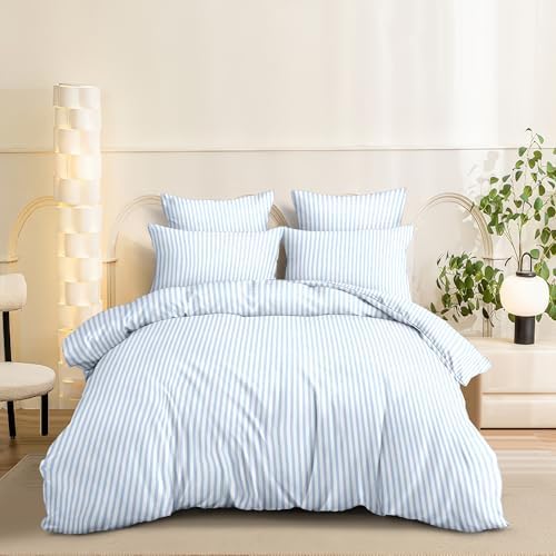 Nayoroom Blue Gingham Duvet Cover Set Full Plaid Checkered Bedding
