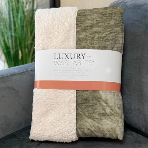 Addison Rugs ASB641 Taupe 50" x 70" Oversized Sherpa Throw Blanket