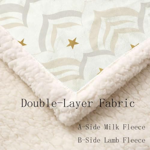 Minimal Drape Double-Layer Sherpa Fleece Throw Blanket 60”x 80”
