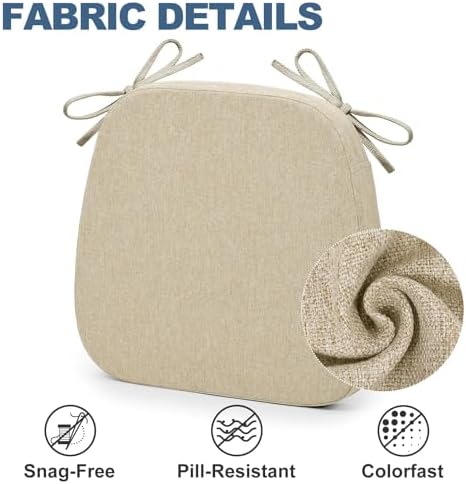 Shinnwa Kitchen Chair Cushions Set of 4, Non-Slip Dining Chair