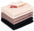 Kitchen Towels 6-Pack Kitchen Dish Cloths,100% Cotton,12x12 In,Multi