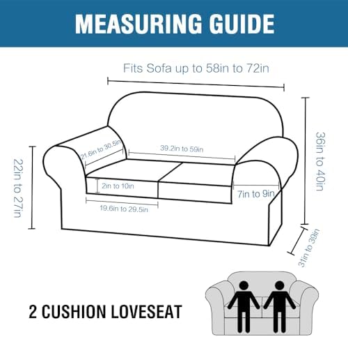 H.VERSAILTEX Real Velvet Plush 3 Piece Stretch Sofa Covers Couch
