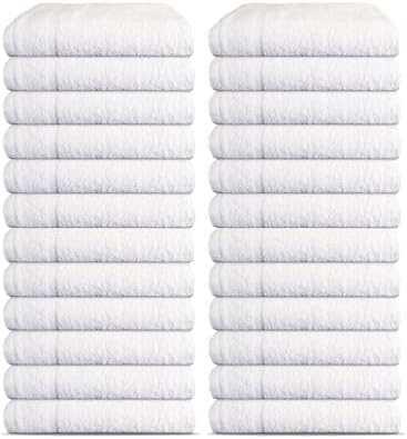 Salon Towels Pack of 60 Super Absorbent Quick Dry White Hand Towels