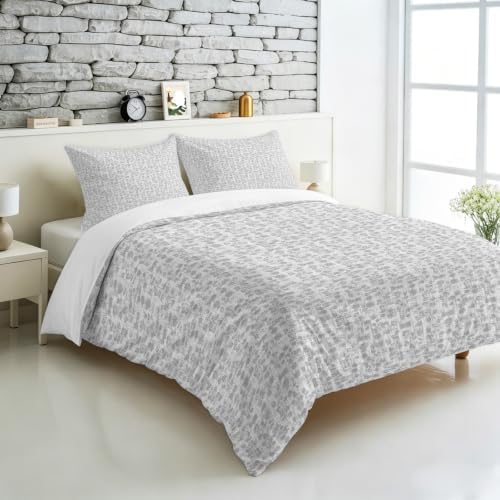 3 Pieces Bedding Set California King Size, Vintage Gray Soft Duvet