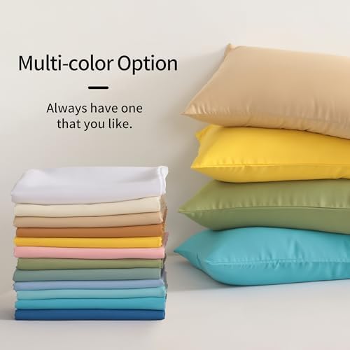 BEDSUM Standard Microfiber Pillowcases, Lasting Softness, 2-Pack