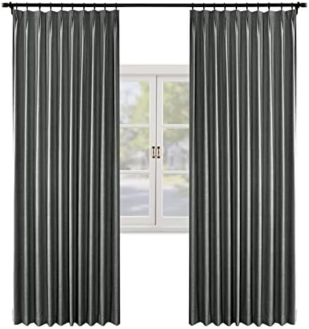 Macochico Blackout Pinch Pleat Drapes for Bedroom Thermal Insulated