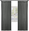 Macochico 100W x 96L Inch Faux Linen Blackout Curtains with Blackout
