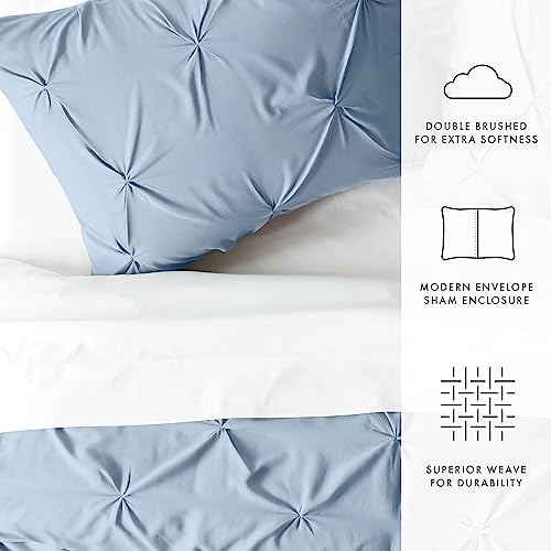 Linen Market Premium Handmade 3-Piece Pinch Pleated Duvet Cover