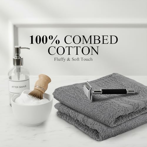 Hand Towels (Pack of 24) Grey Economy Salon Towels - 100% Cotton Spa