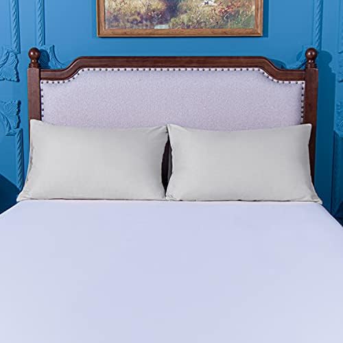 NTBAY Microfiber Queen Pillowcases, 4 Pack, 20 x 30, Light Grey