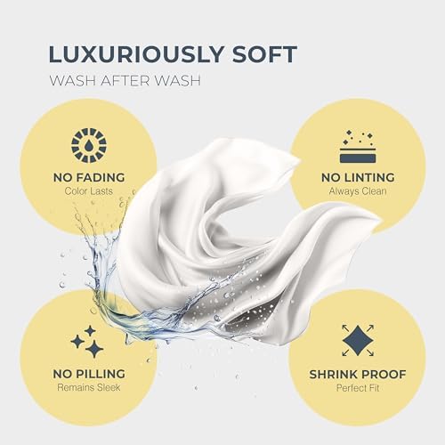 THREAD SPREAD 100% Egyptian Cotton Pillow Cases Queen Size Set of 4