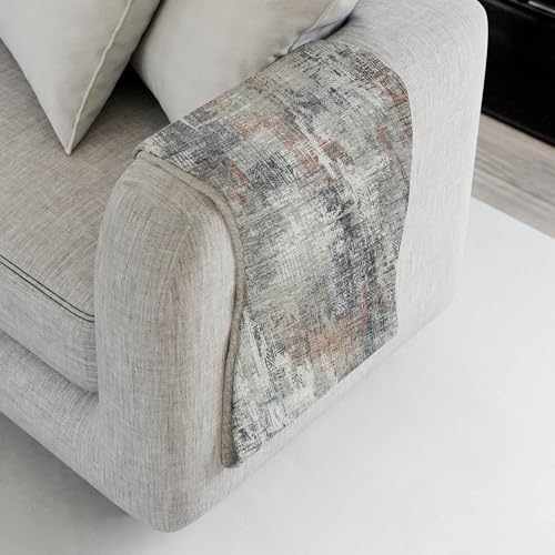 Addison Rugs ASB725 Taupe 50" x 70" Oversized Sherpa Throw Blanket