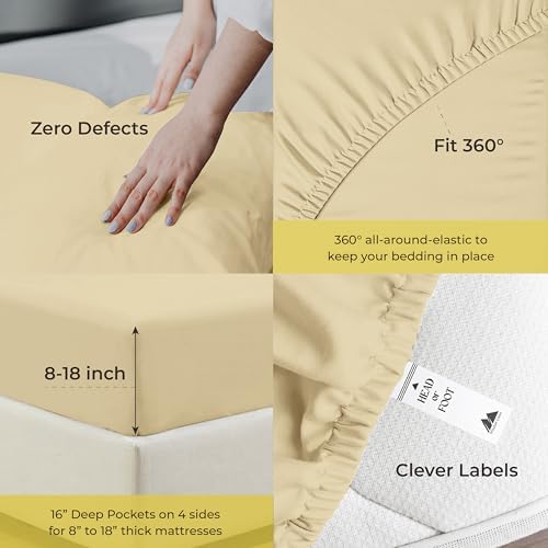 Mayfair Linen 100% Pure Egyptian Cotton Sheet King Size - Luxury 1000