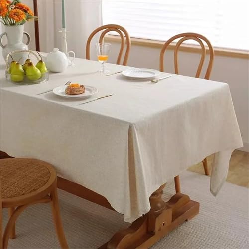 Washable Cotton Linen Tablecloth for Weddings, Home Parties, and