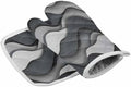 Quilted Cotton Terry Cloth Oven Mitt, Pot Holder Grey Black Gradient