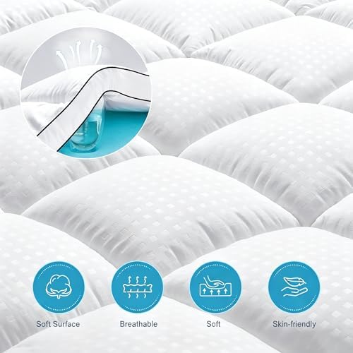 MASVIS Queen Size Dual Layer 4 Inch Memory Foam Mattress Topper
