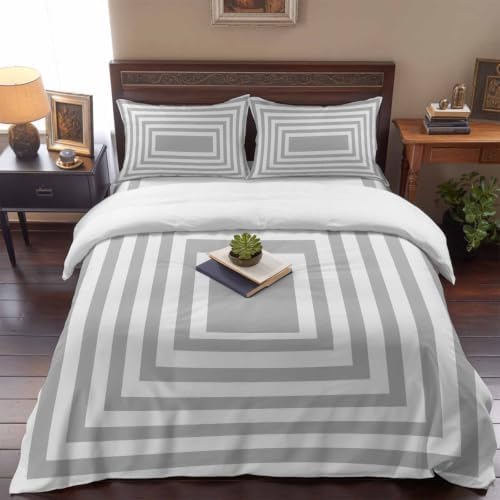 Abstract Art Queen Duvet Cover Set - 4 Pcs Comforter Cover Bedding
