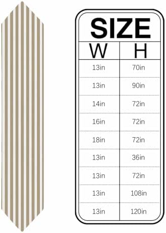 Beige Striped Table Runner Linen Burlap Table Runner 72 Inches Long