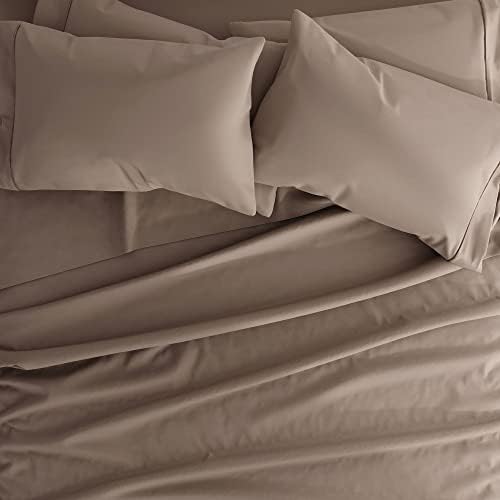 Linen Market 6 Piece Bed Sheet Set, Taupe, Queen