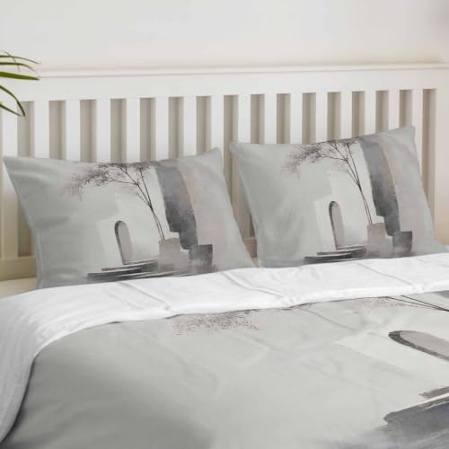 Duvet Cover Queen Size, Modern Minimalist Art 3-Piece Bedding