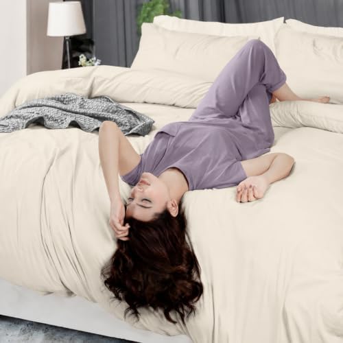 Duvet Cover Twin/Twin XL, 2 PC Cotton Like Polyester, Zipper Closure