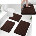 OLANLY Memory Foam Bath Rugs and Toilet Rug U-Shaped, Bath Rug Size