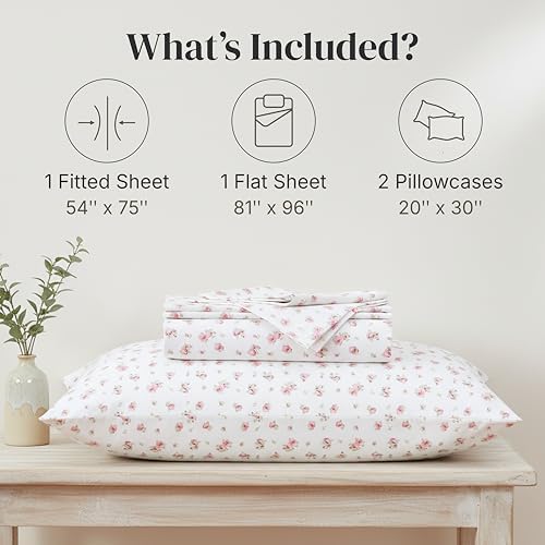 Modern Threads 4-Piece Ultra Soft Microfiber Bed Sheets Set, Wrinkle