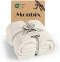 Monbix Soft Throw Blanket for Couch-Cozy Reversible Knitted Blankets