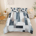 Feelyou Grey Abstract Duvet Cover Queen Size Geometric Comforter Cover