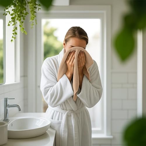 RIVERSIDE 60-Pack Cotton Washcloths – Soft & Absorbent Face Towels