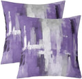Feelyou Purple Throw Pillow Covers Set of 2 Abstract Rust Art Cushion