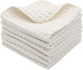 Microfiber Kitchen Cleaning Cloth, 12inch X 12inch, 6 Pack, Beige