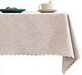 Spillproof Linen Tablecloth 48x68 Inch,Beige