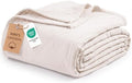 Exclusivo Mezcla 4-Layer 100% Cotton Muslin Queen Size Blanket, Beige